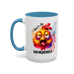 Funny Morning Coffee Mug, Humor Mug, Gift for Coffee Lovers, Sleepy Chicken Mug, Cute Drinkware, Holiday Present