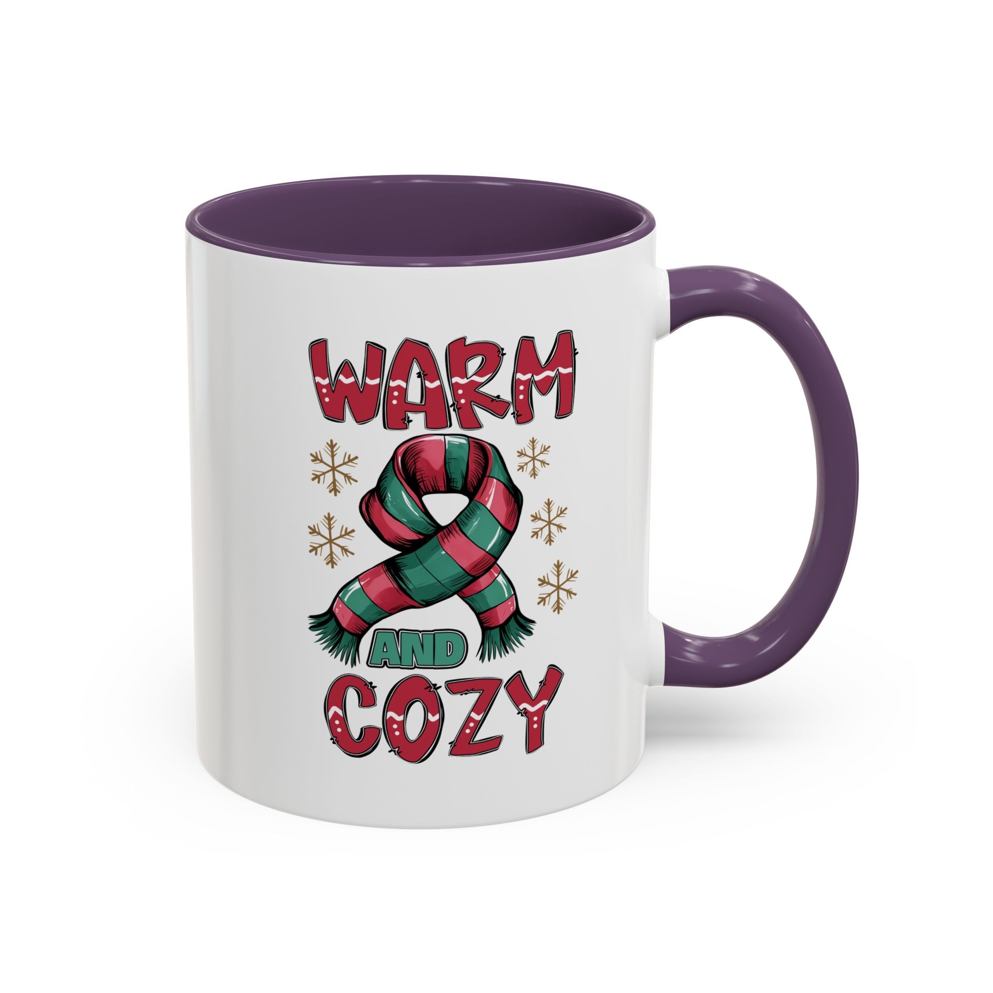 Warm & Cozy Holiday Accent Coffee Mug - Perfect for Winter Mornings, Christmas Gifts, Hot Beverage Lovers, Seasonal Decor, Cozy Vibes