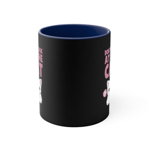 funny don't look at the cat Accent Coffee Mug, 11oz animal lovers gift