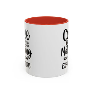 Exhausting Motherhood Coffee Mug, Funny Gift for Moms, Cute Java Cup, Coffee Lover's Mug, Parent Humor, Unique Kitchen Decor