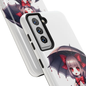 vampire girl horror art Tough Phone Cases
