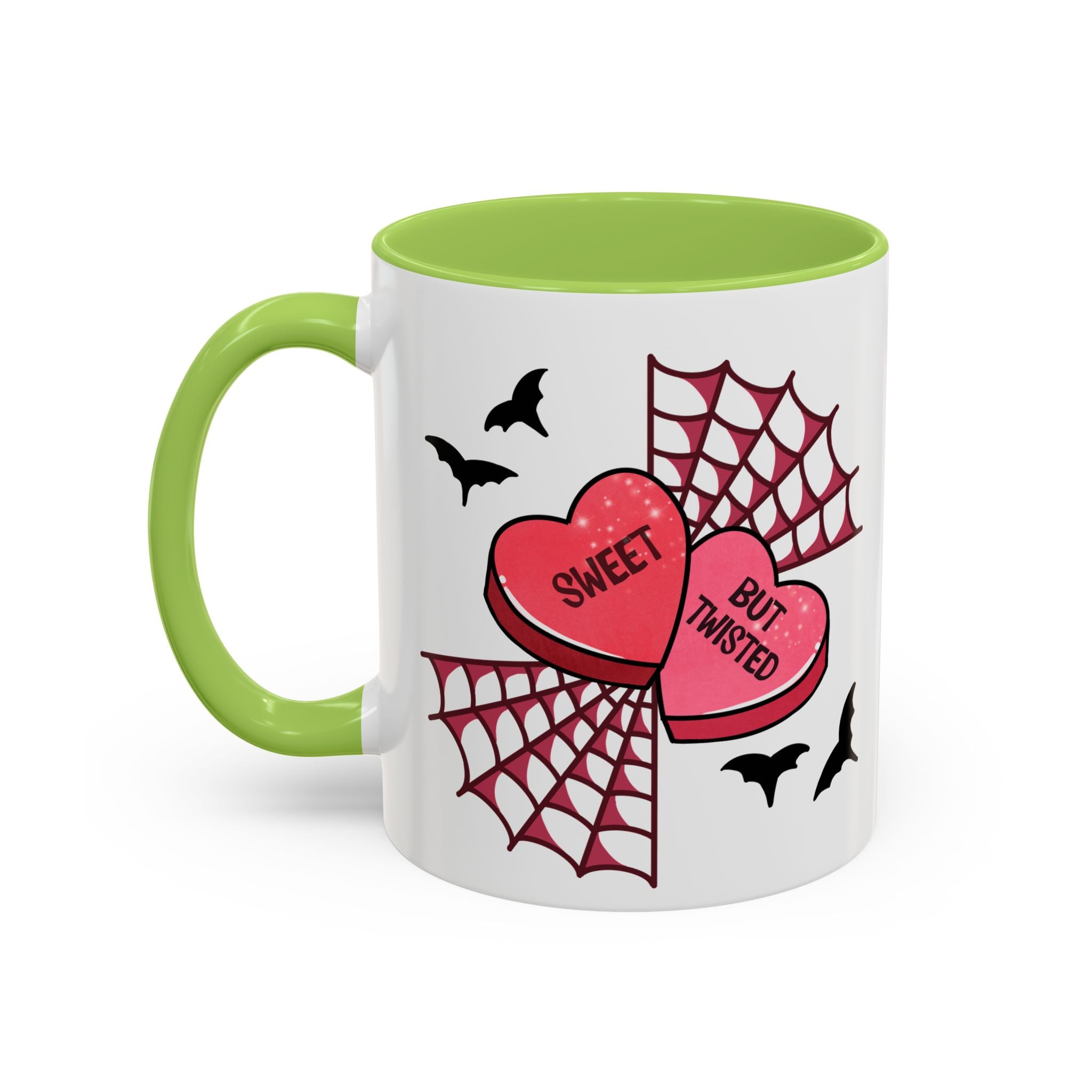 Sweet But Twisted Coffee Mug — Halloween Candy Heart Accent Mug