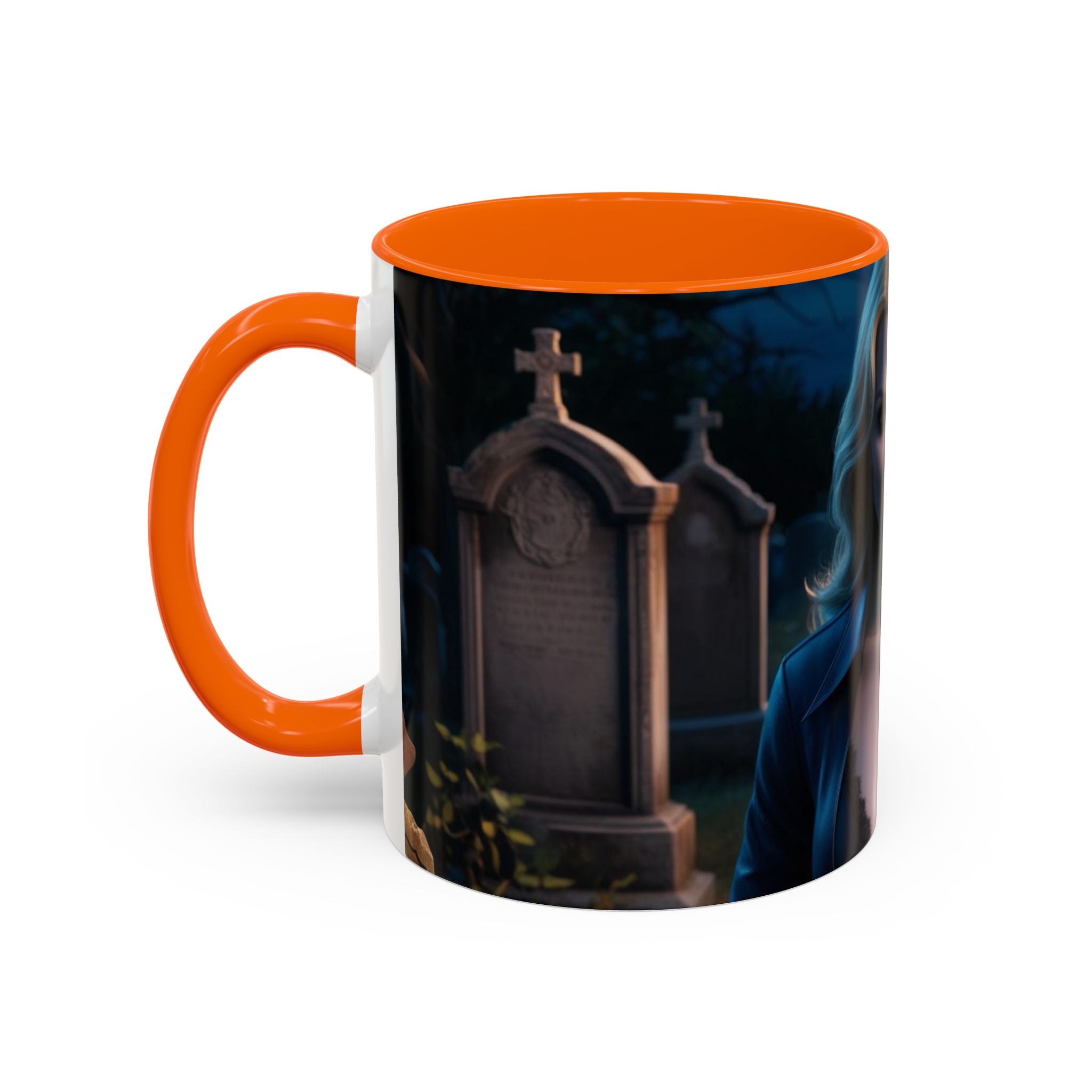 Vampire Beauty Coffee Mug – Gothic Graveyard Accent Mug fantasy horror