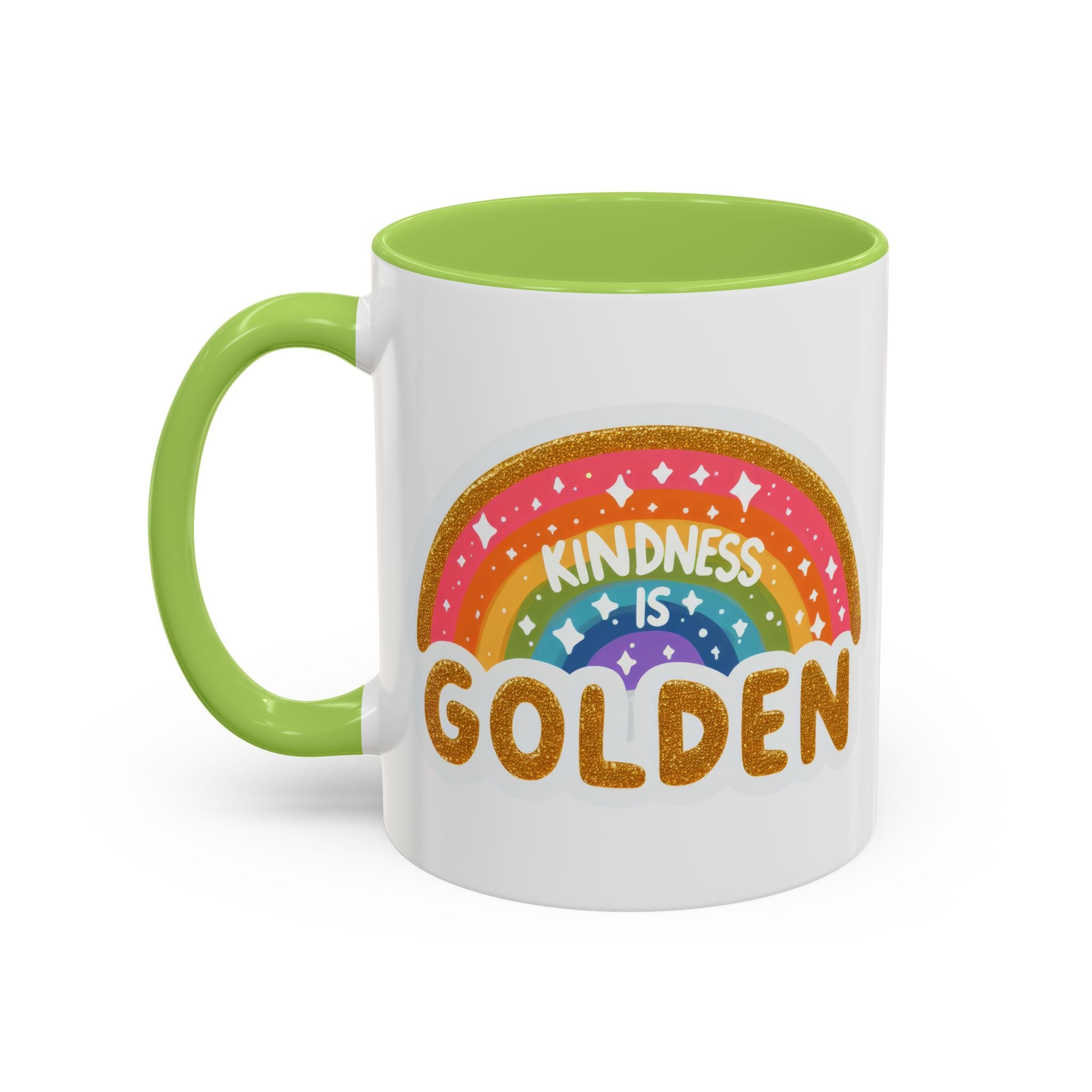 Kindness Is Golden Rainbow Accent Coffee Mug (11/15oz)