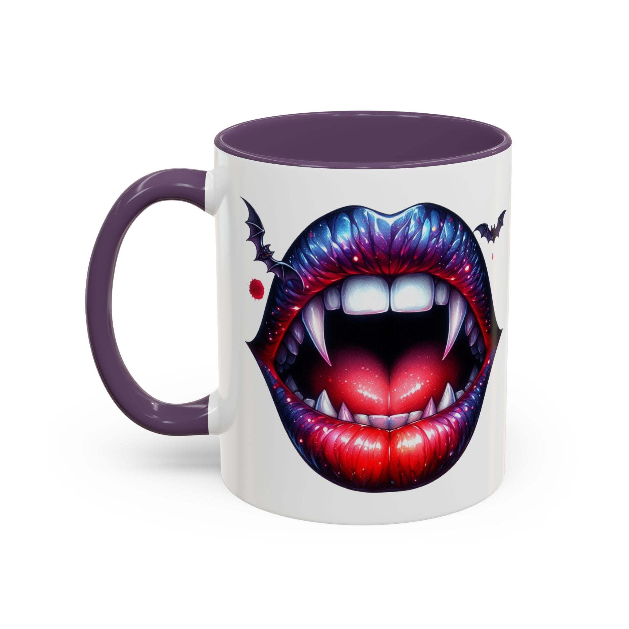 Vampire Lips Coffee Mug, Gothic Drinkware, Halloween Gift, Spooky Kitchen Decor, Vampires, Halloween Party Accessories