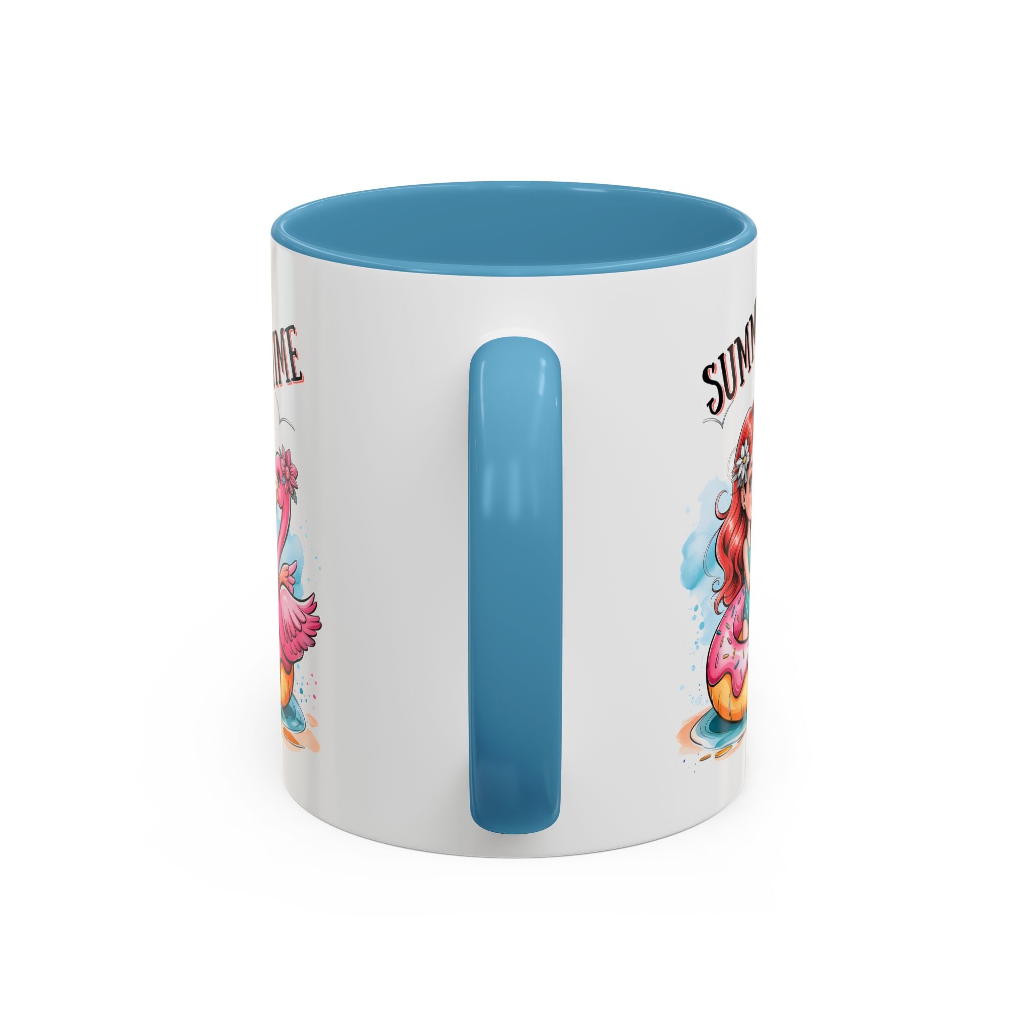 Summer Time Accent Coffee Mug - 11oz & 15oz funny cute girl floating