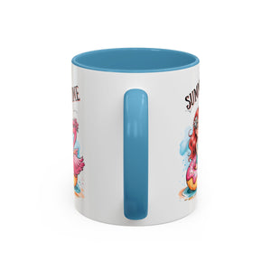 Summer Time Accent Coffee Mug - 11oz & 15oz funny cute girl floating