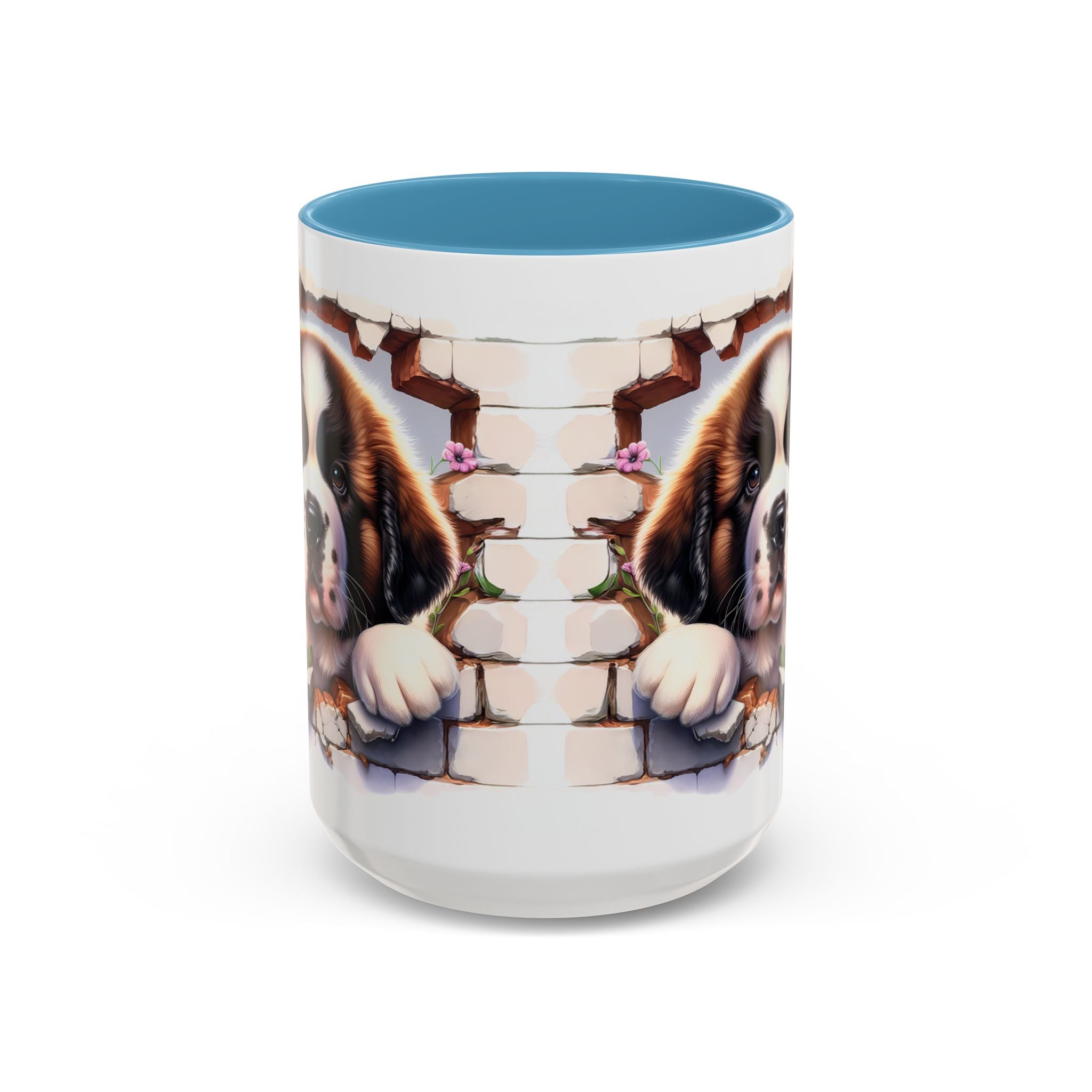 Cute Dog Breakthrough Accent Coffee Mug - Gift for Dog Lovers, Home Decor, Personalized Pet Mug, Puppy Lover's Kitchenware