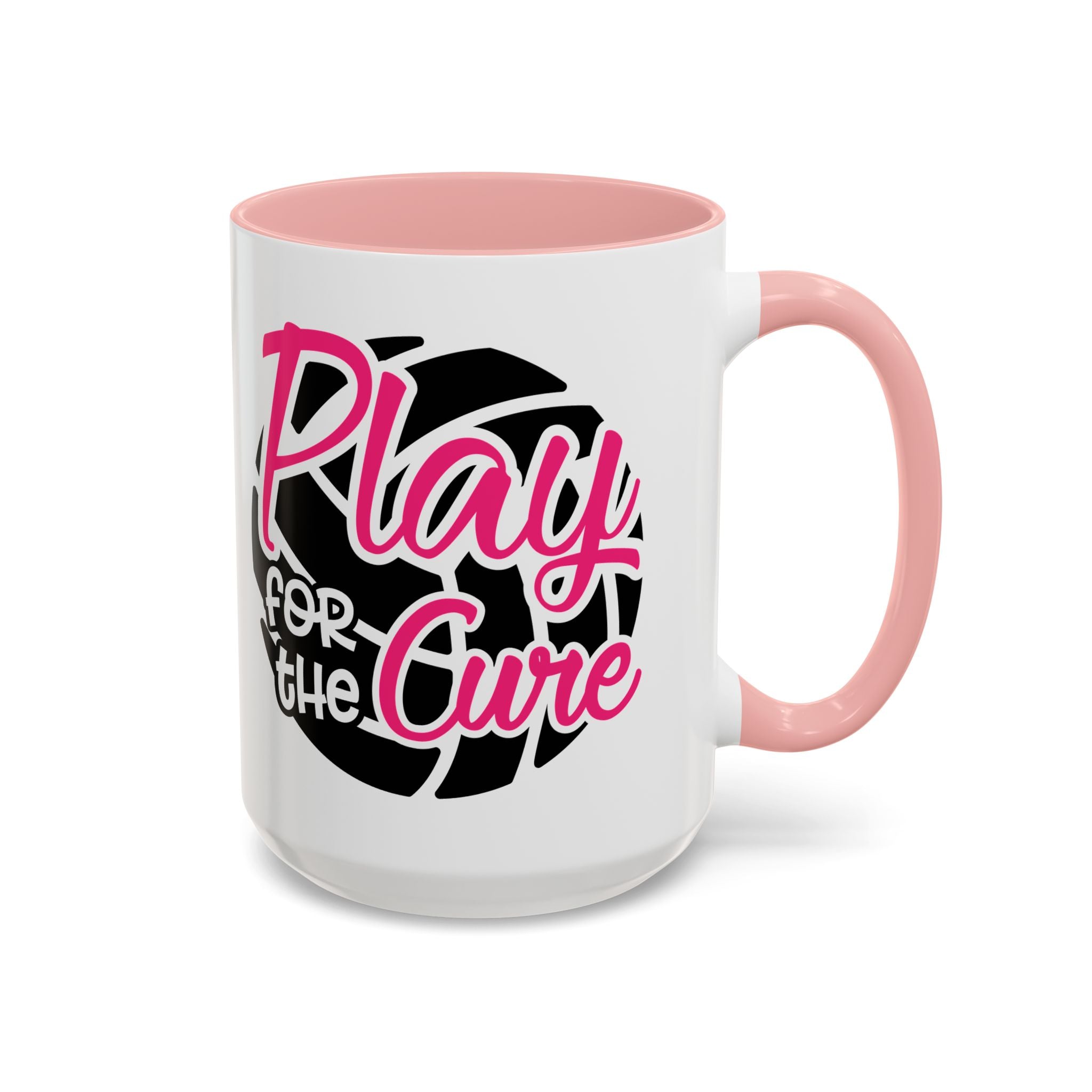 Volleyball  Coffee Mug, Play for the Cure Cup, Sports Gift , Athletes, Cancer Awareness, Inspirational Mug