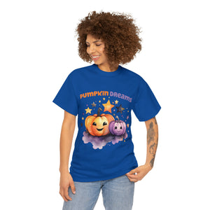 Halloween t shirt pumpkin dreams pastel colors gift for whole family fall fun stocking stuffer Unisex Heavy Cotton Tee