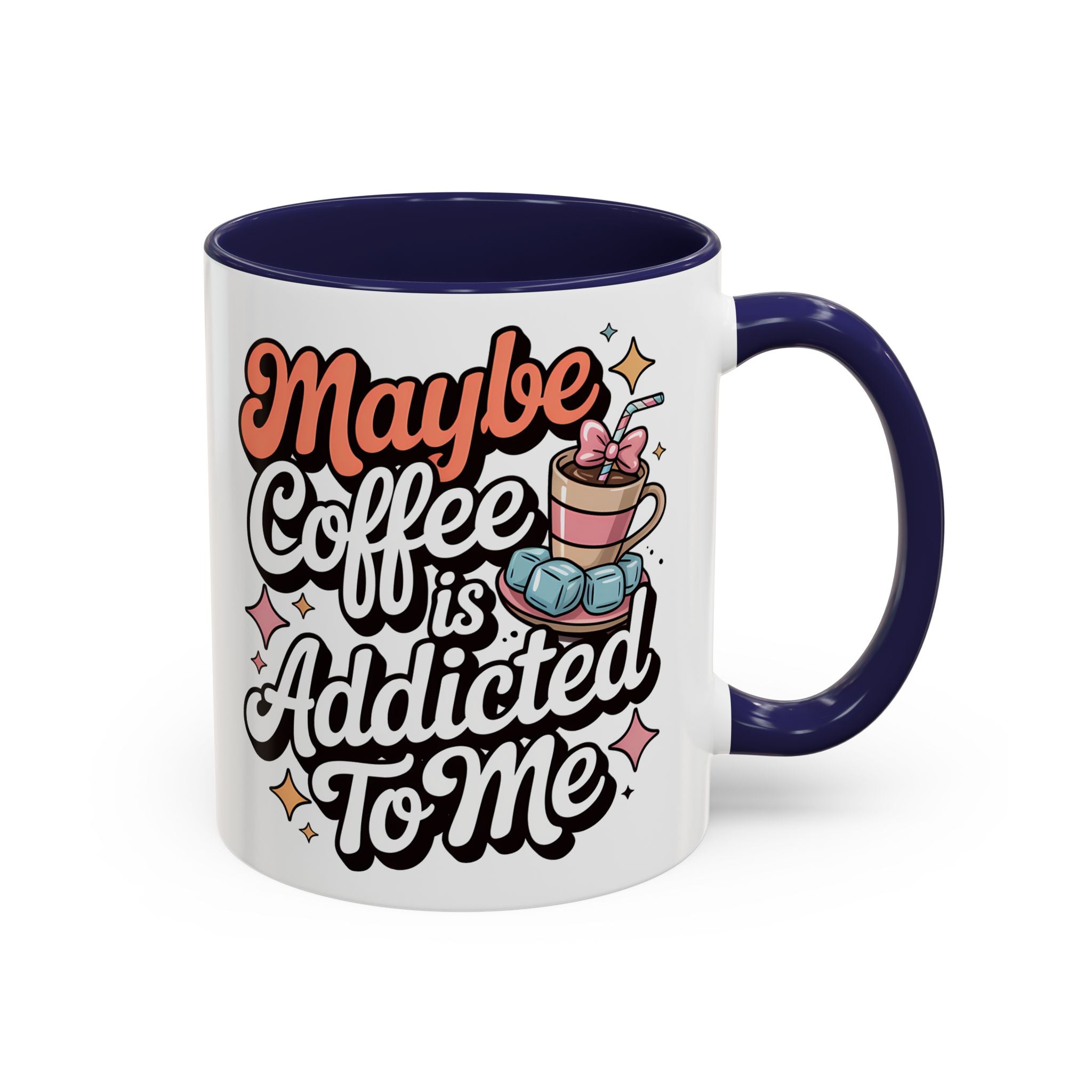 Coffee Addict Accent Mug - Fun Design for Coffee Lovers