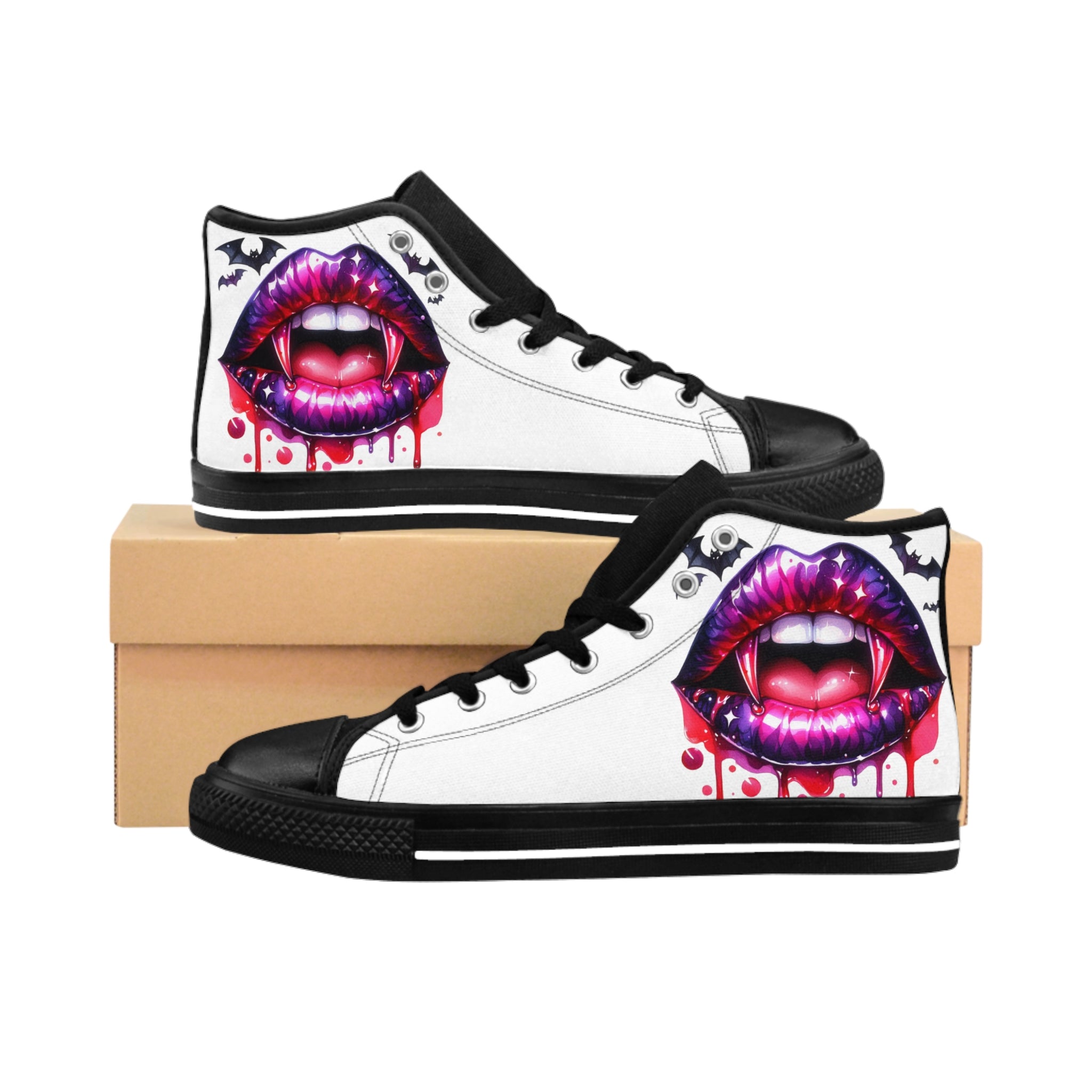 vampire bite horror Men's Classic Sneakers halloween gift