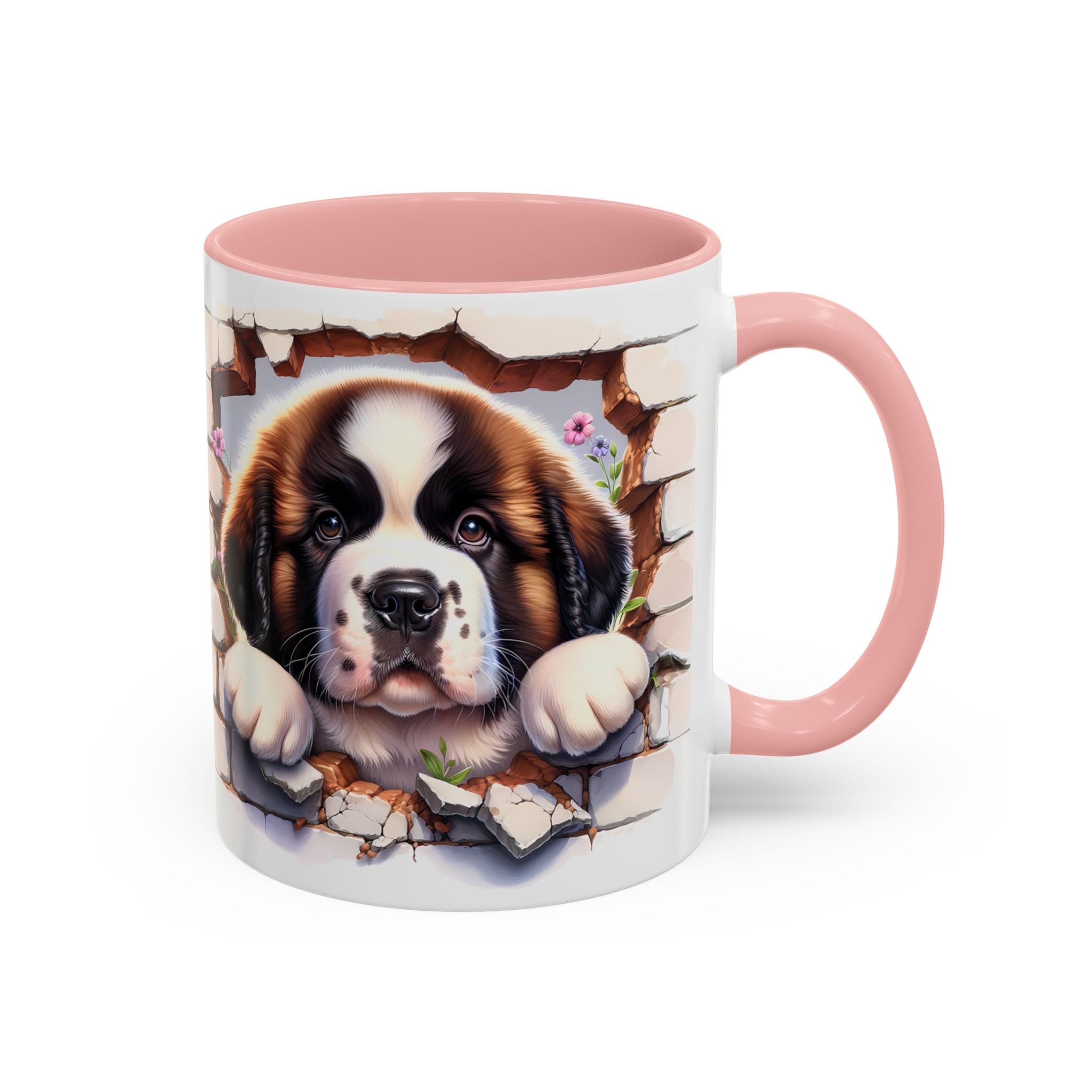 Cute Dog Breakthrough Accent Coffee Mug - Gift for Dog Lovers, Home Decor, Personalized Pet Mug, Puppy Lover's Kitchenware
