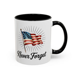 Patriotic Never Forget Coffee Mug - 11oz & 15oz USA flag