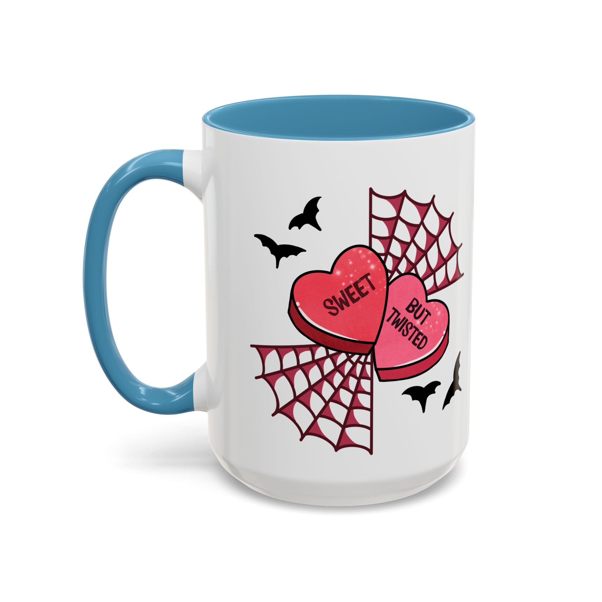 Sweet But Twisted Coffee Mug — Halloween Candy Heart Accent Mug