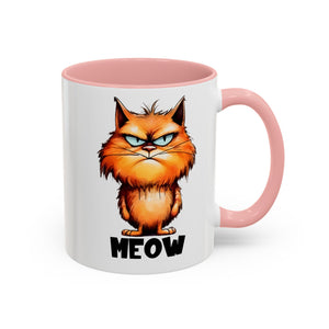Funny grumpy  Cat Accent Coffee Mug - Perfect Gift for Cat Lovers, Meow Mug, Pet Owner Present, Caffeine Fix, Novelty Drinkware