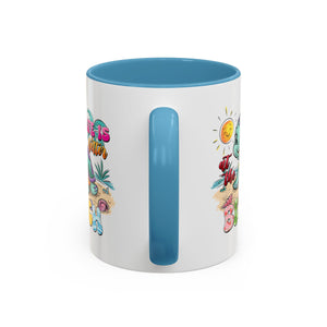 Beach Vibe Accent Coffee Mug - "Life is Better at the Beach" Design turtle animal lover