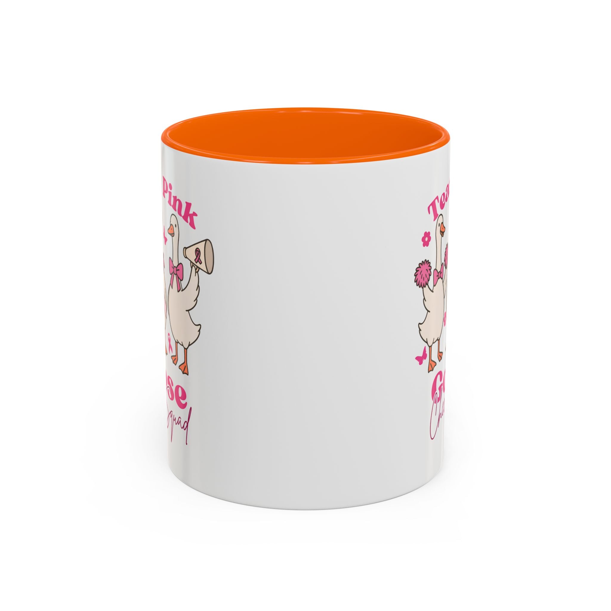cancer awareness Team Pink Goose Cheer Squad Coffee Mug - Cute Animal Mug for Fun Gifts,   Home Decor/Office Use