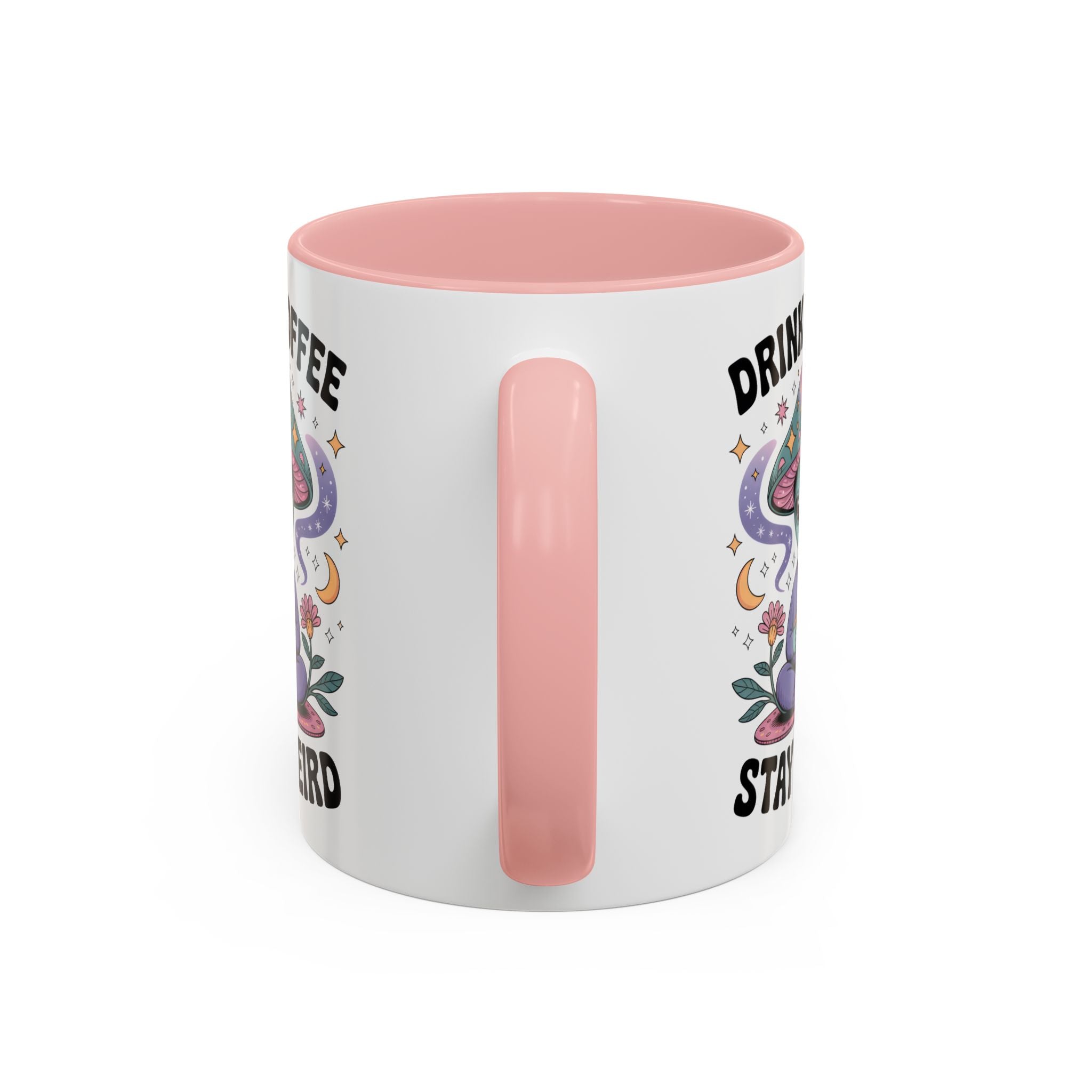 Alien Coffee Mug - "Drink Coffee Stay Weird" funny fantasy humor