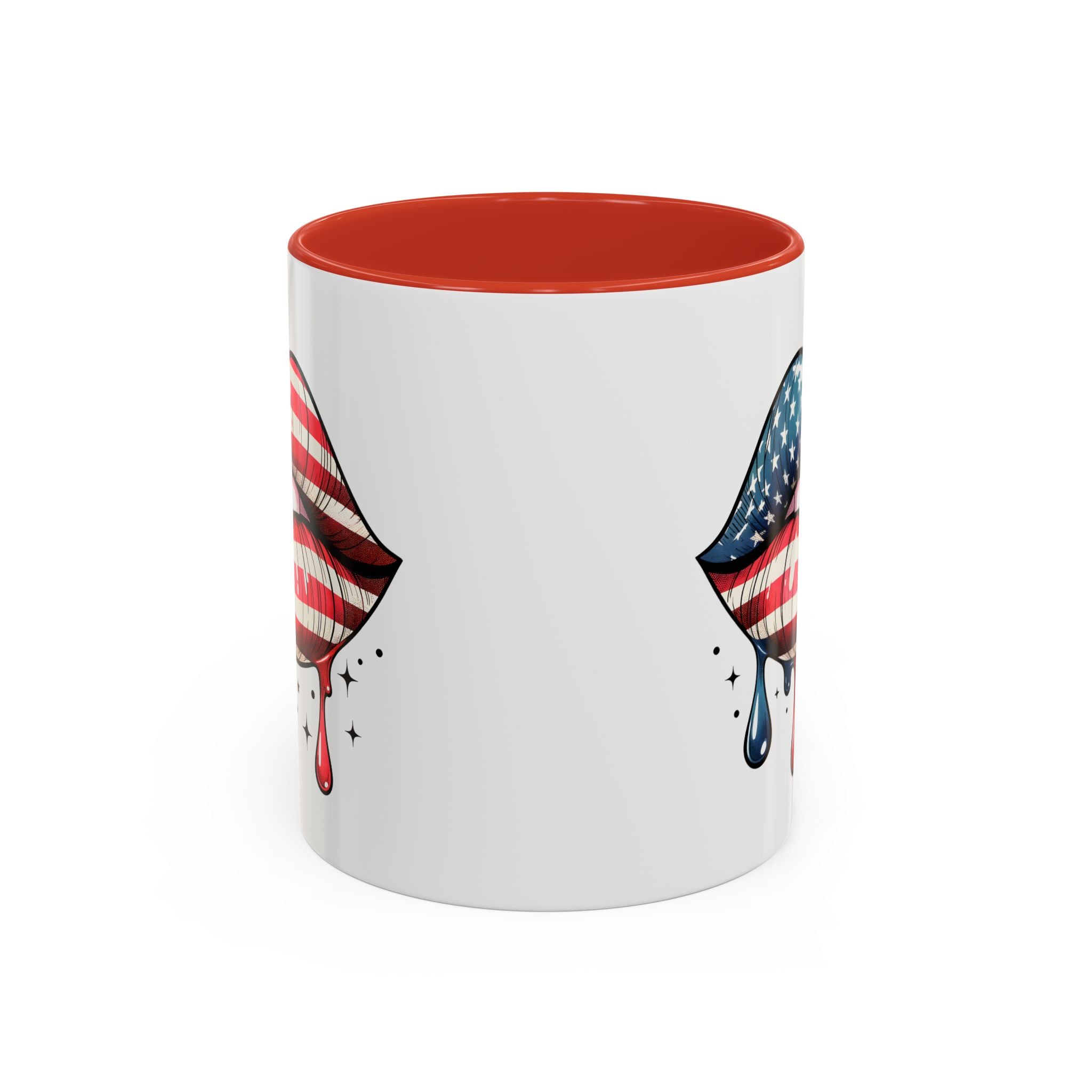 Patriotic Lip Print Coffee Mug – 11oz & 15oz