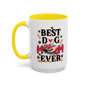 Best Dog Mom Ever Coffee Mug - Perfect Gift for Dog Lovers, Pet Moms, Animal Lovers, Dog-Themed Kitchen Decor, Best Friend Gift