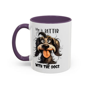 Life is Better with Dogs Coffee Mug - Cute Dog Lover Gift, Animal Themed Mug, Pet Owner Present, Fun Coffee Cup, Gift for Him/Her