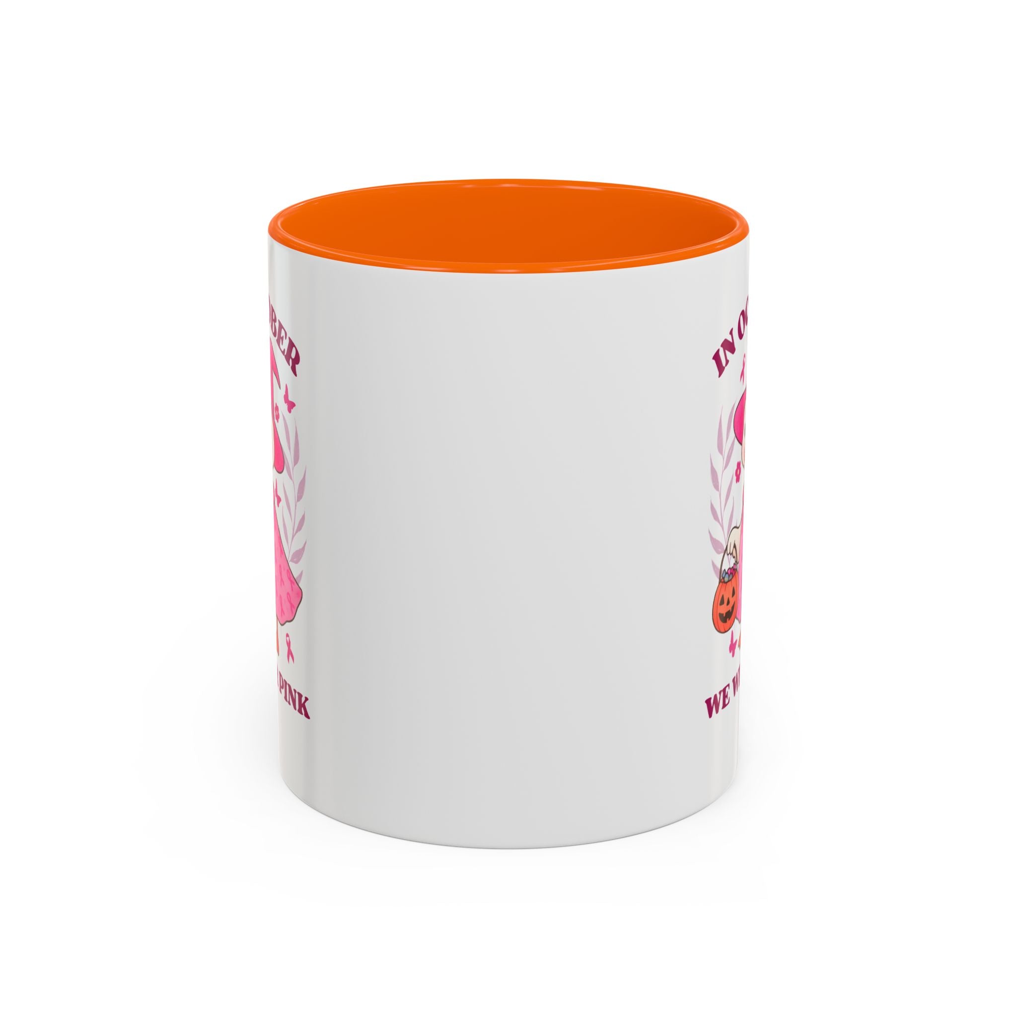 Halloween Breast Cancer Awareness Coffee Mug | October 2023 Gift, Pink Ribbon Mug, Spooky Coffee Cup, Cute Duck Mug, Fall Decor