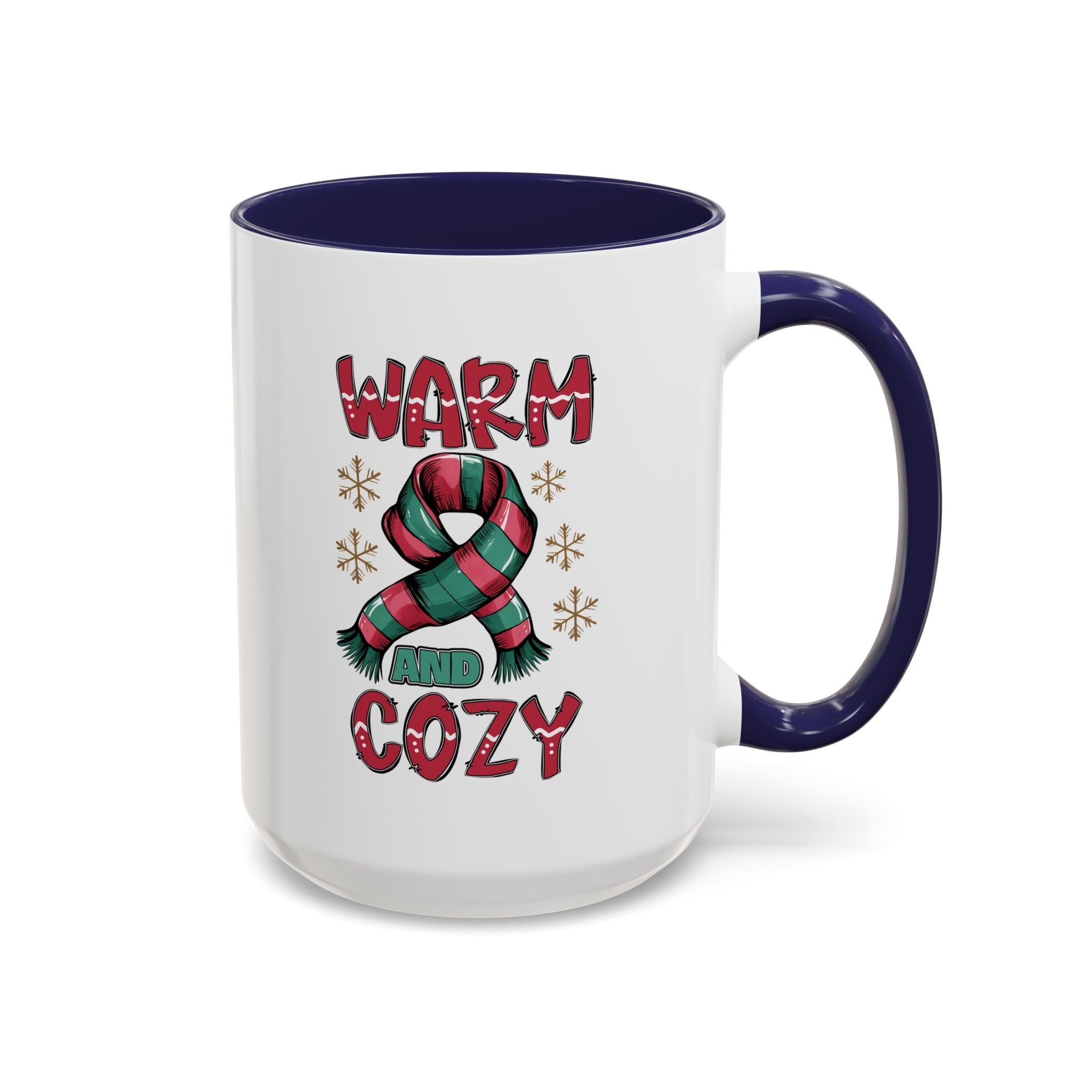 Warm & Cozy Holiday Accent Coffee Mug - Perfect for Winter Mornings, Christmas Gifts, Hot Beverage Lovers, Seasonal Decor, Cozy Vibes