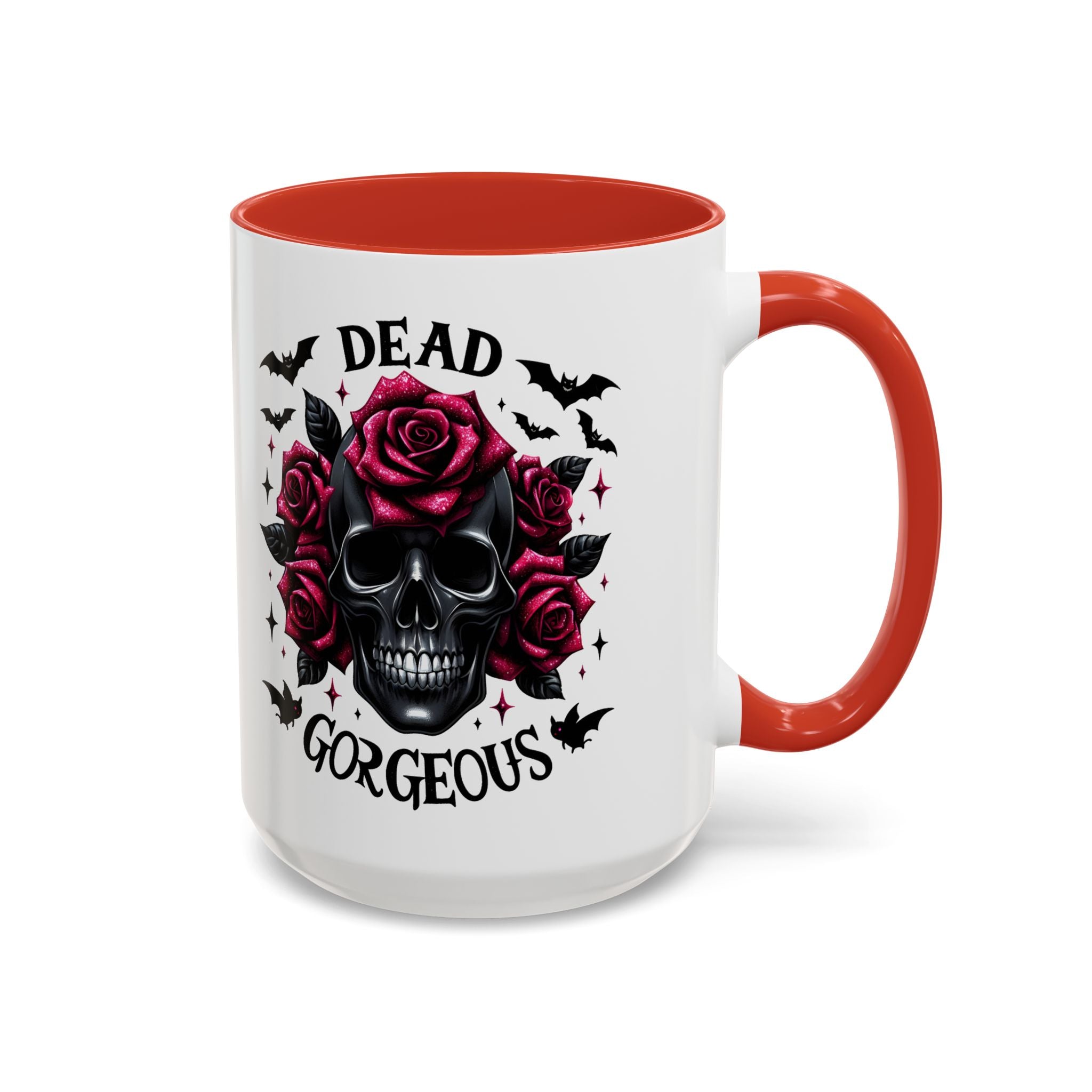 Gothic Skull Coffee Mug - Dead Gorgeous Design halloween horror art goth