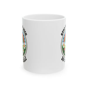 Rainbow Floral Ceramic Mug - Cute Gift for Tea Lovers, Inspirational Quote Mug, Motivational Coffee Cup, Perfect for Friends