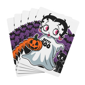 Betty Boo Halloween Playing Cards, Spooky Card Game, Unique Poker Cards, Halloween Decor, Fun Gift for Card Players