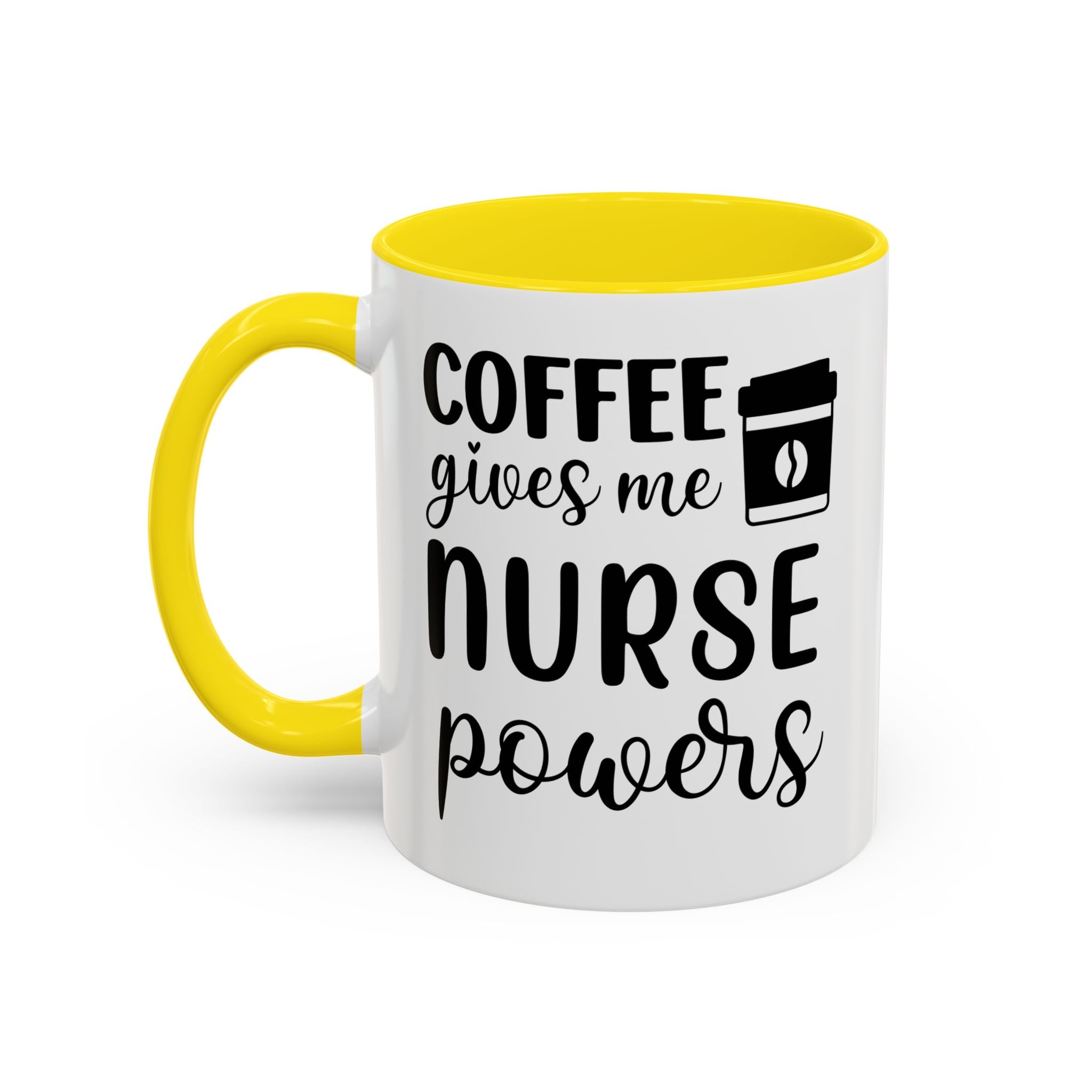 Nurse Coffee Mug, Funny Gift for Nurses, Coffee Lover's Mug, Black Accent Tea Cup, Motivational Nurse Gift