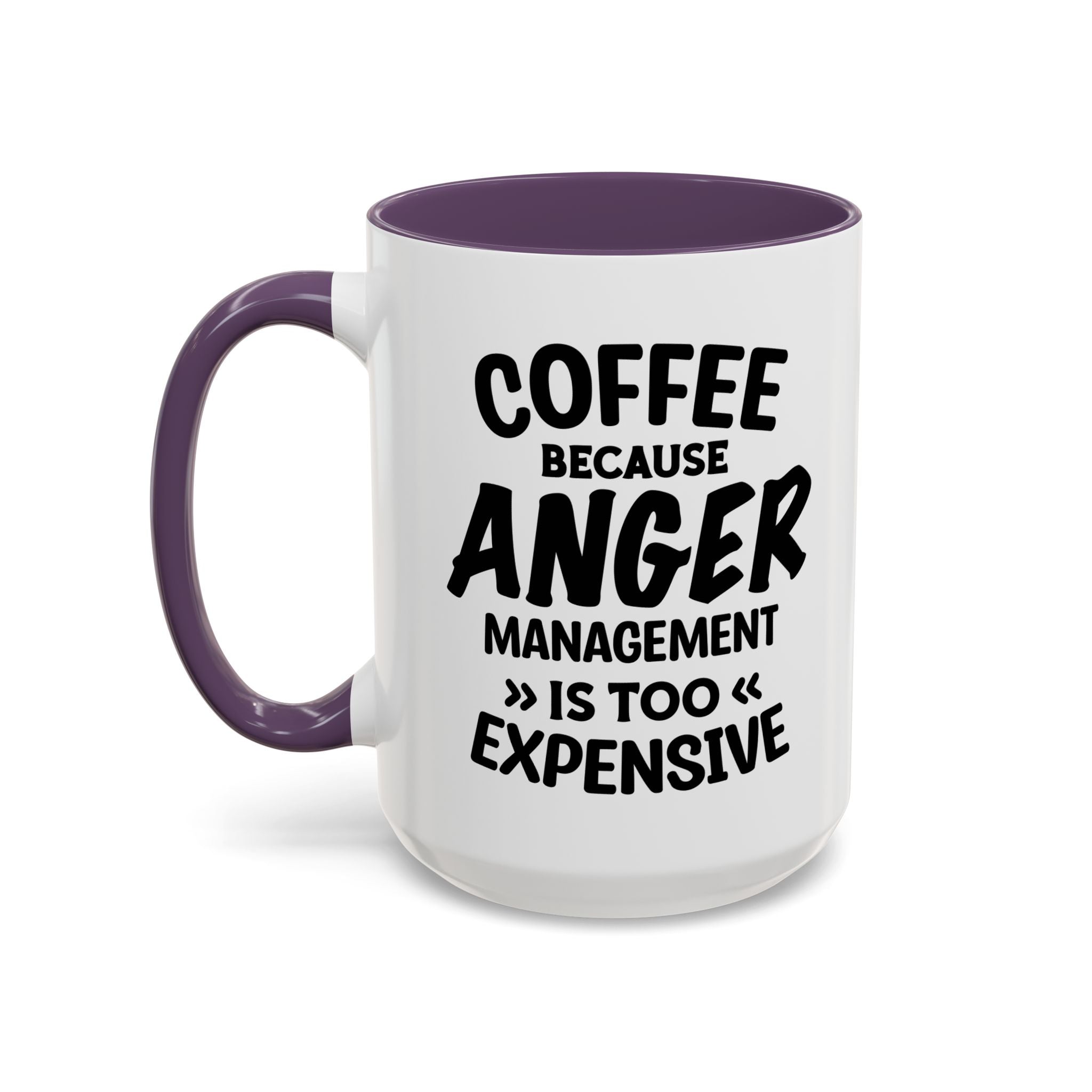 Funny Anger Management Coffee Mug, Gift for Coffee Lovers, Stress Relief, Black Accent, Humorous Cup for Friends, Office Humor, Funny Gifts