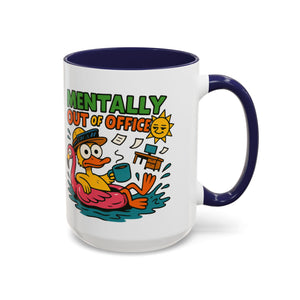 Fun Summer Coffee Mug, Quirky Gift for Beach Lovers, Office Humor Mug, Relaxation, Vacation, Cute Animal Design