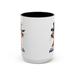 Funny Cat Coffee Mug - Purr-ivacy & Puppy Humor, Gifts for Cat Lovers, Home Office Accessories, Birthday, Pet Owner Mug
