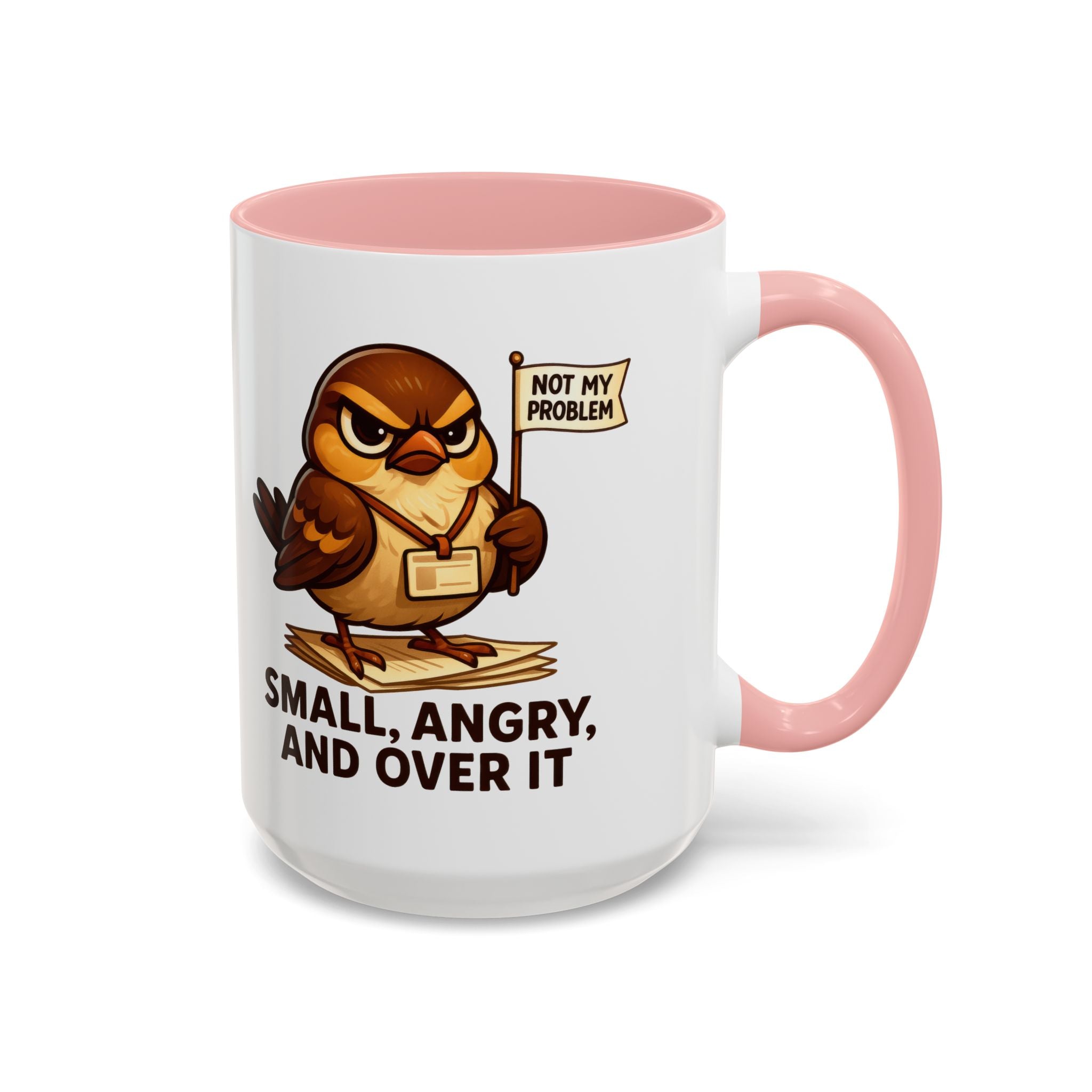 Funny Owl Coffee Mug, not my problem  Small Angry Owl Cup, Coffee Lover Present, Quirky Office