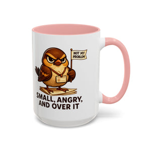 Funny Owl Coffee Mug, not my problem  Small Angry Owl Cup, Coffee Lover Present, Quirky Office