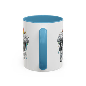 Skull Rainbow Coffee Mug, Unique Gift for Coffee Lovers, Halloween Decor, Daily Motivation Mug, Fun Skull Design