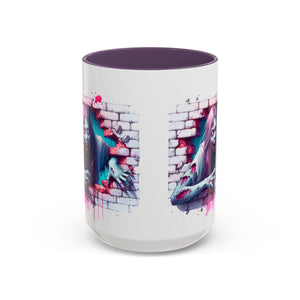 Spooky Zombie Accent Coffee Mug | Halloween Gift, Horror Decor, Unique Coffee Cup, Gothic Style, Zombie Art