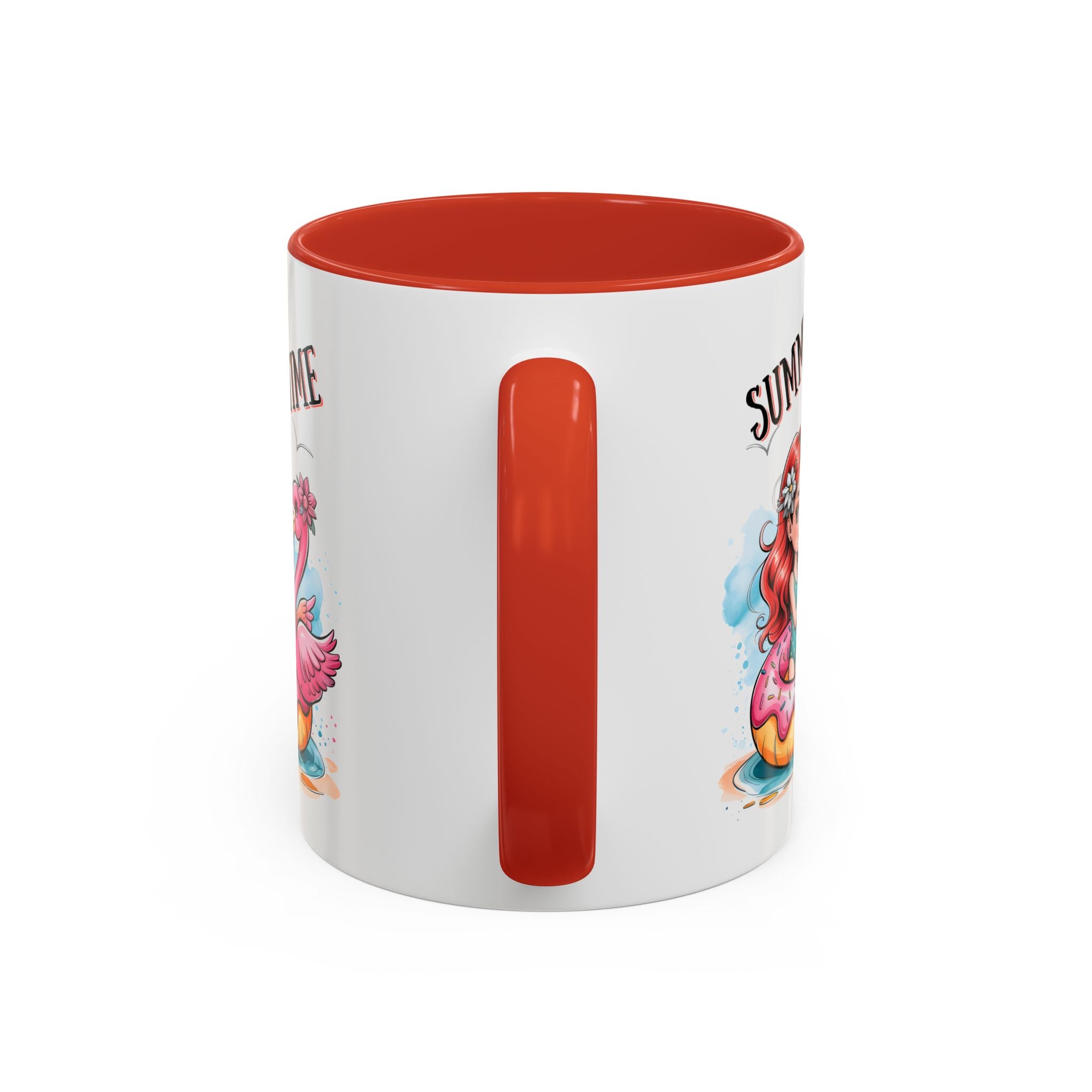 Summer Time Accent Coffee Mug - 11oz & 15oz funny cute girl floating