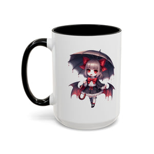 Gothic vampire girl  horror art Accent Coffee Mug (11, 15oz)