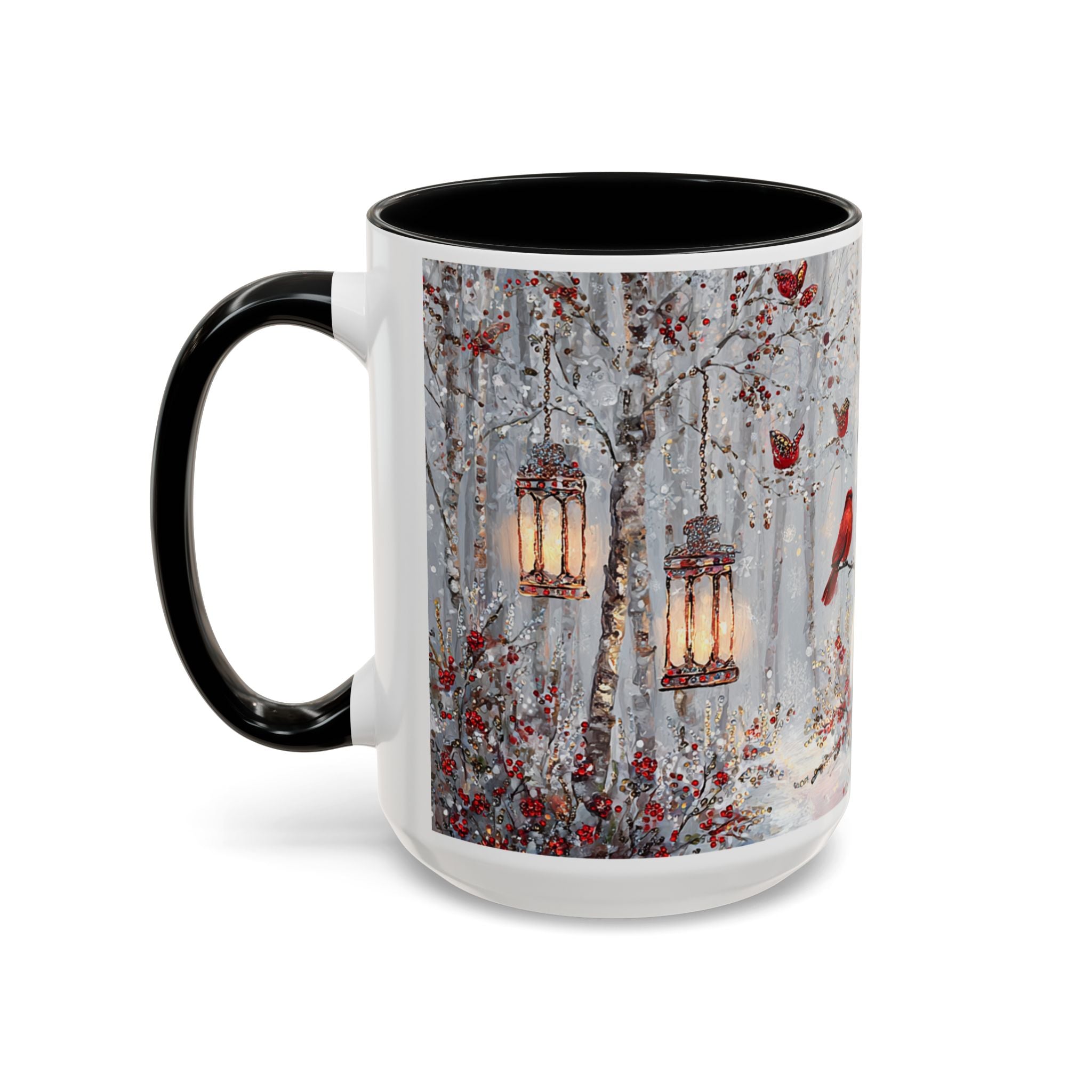 Winter Wonderland Coffee Mug - Snowman & Cardinals Design (11/15oz)