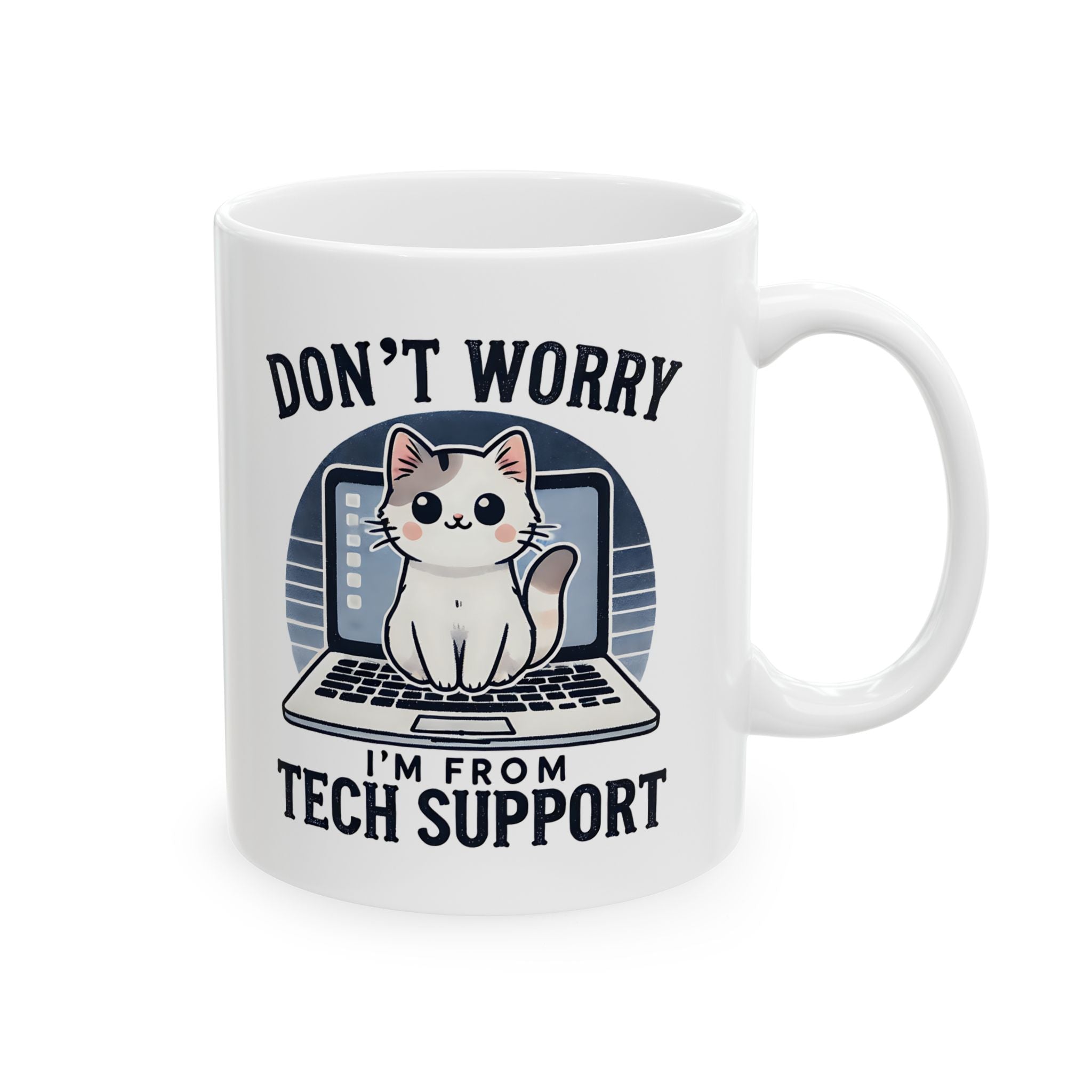 cat Tech Support coffee Mug: Perfect Gift for Programmers, IT Professionals, Geeky Friends, Coffee Lovers, Anti-Stress