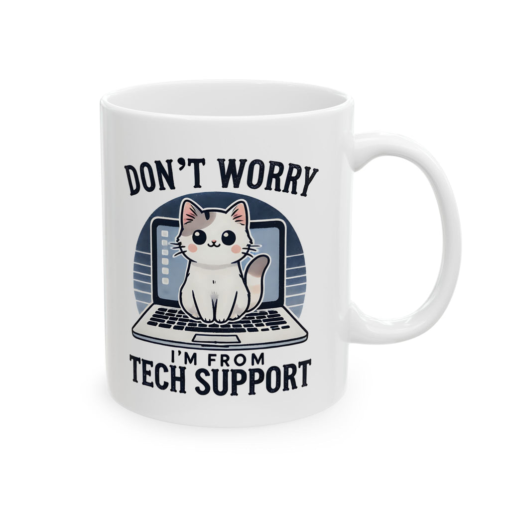 cat Tech Support coffee Mug: Perfect Gift for Programmers, IT Professionals, Geeky Friends, Coffee Lovers, Anti-Stress