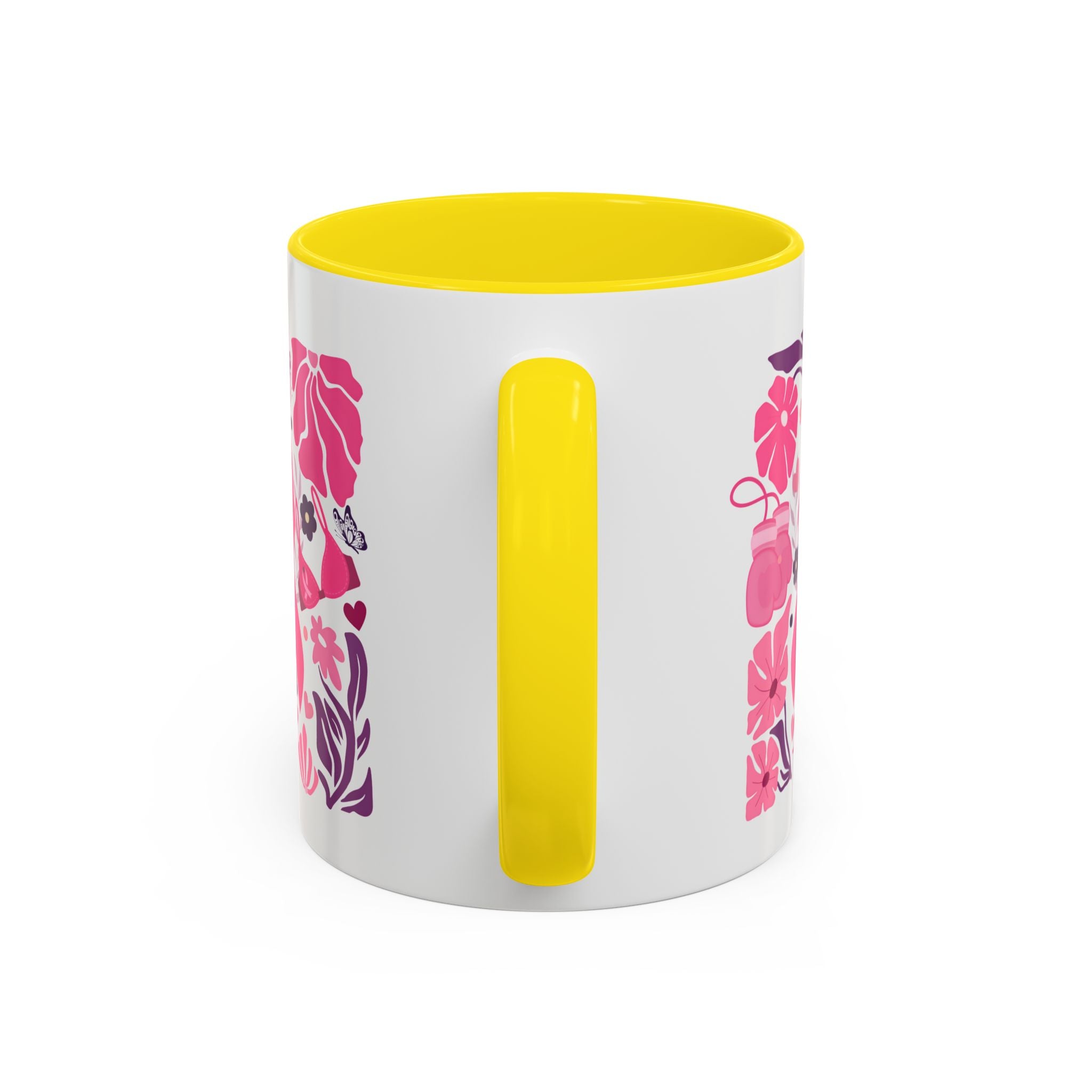 Pink Floral Awareness Coffee Mug, Breast Cancer Awareness Mug, Gift for Her, Supportive Drinkware, Motivational Mug