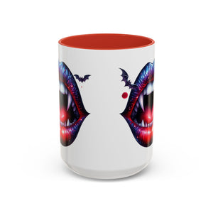 Vampire Lips Coffee Mug, Gothic Drinkware, Halloween Gift, Spooky Kitchen Decor, Vampires, Halloween Party Accessories