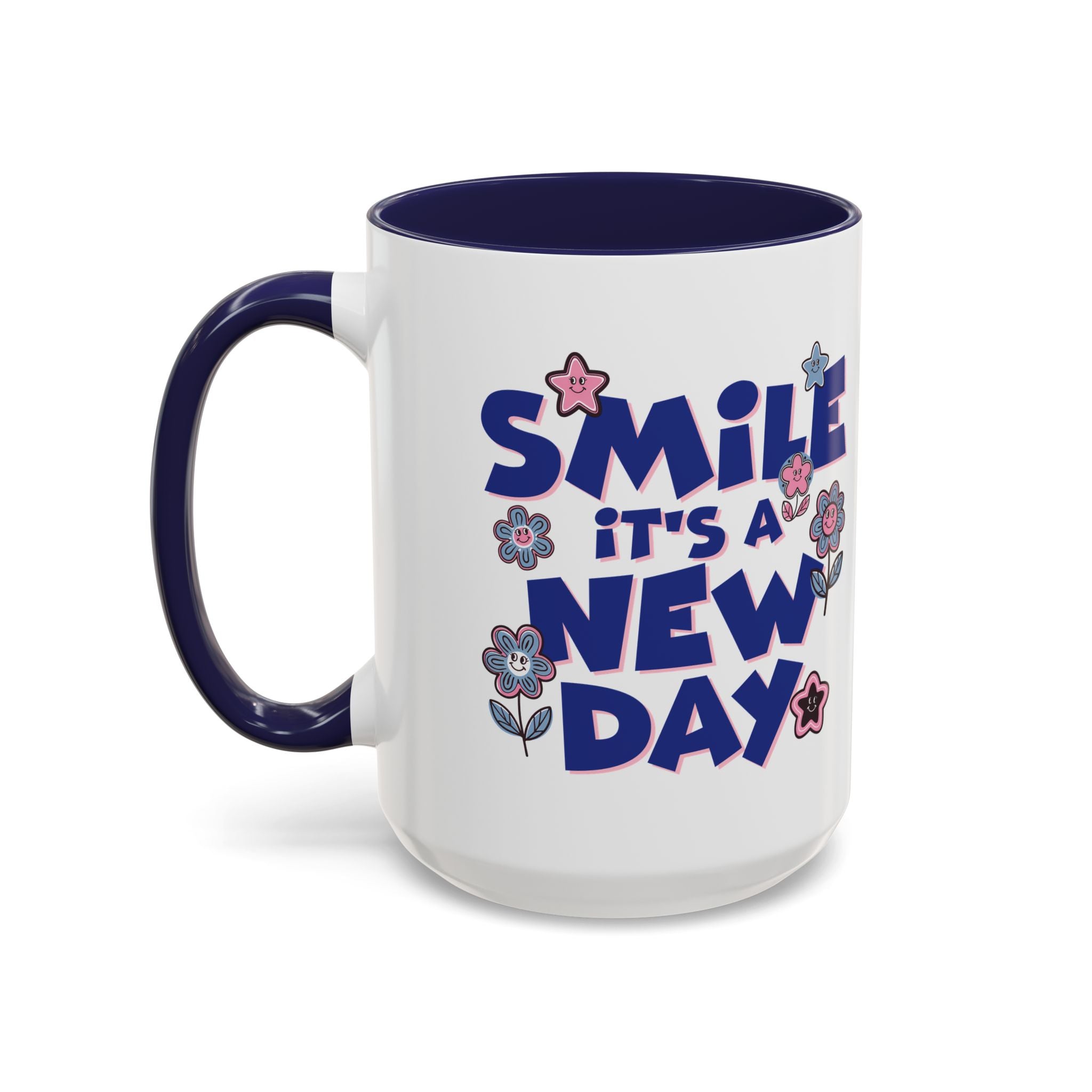 Inspirational Flower Design Coffee Mug - "Smile It's a New Day" - Perfect Gift for Coffee Lovers