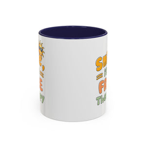 Smile It's Free Therapy Coffee Mug - Fun & Cheerful Accent Mugs for Brightening Your Day