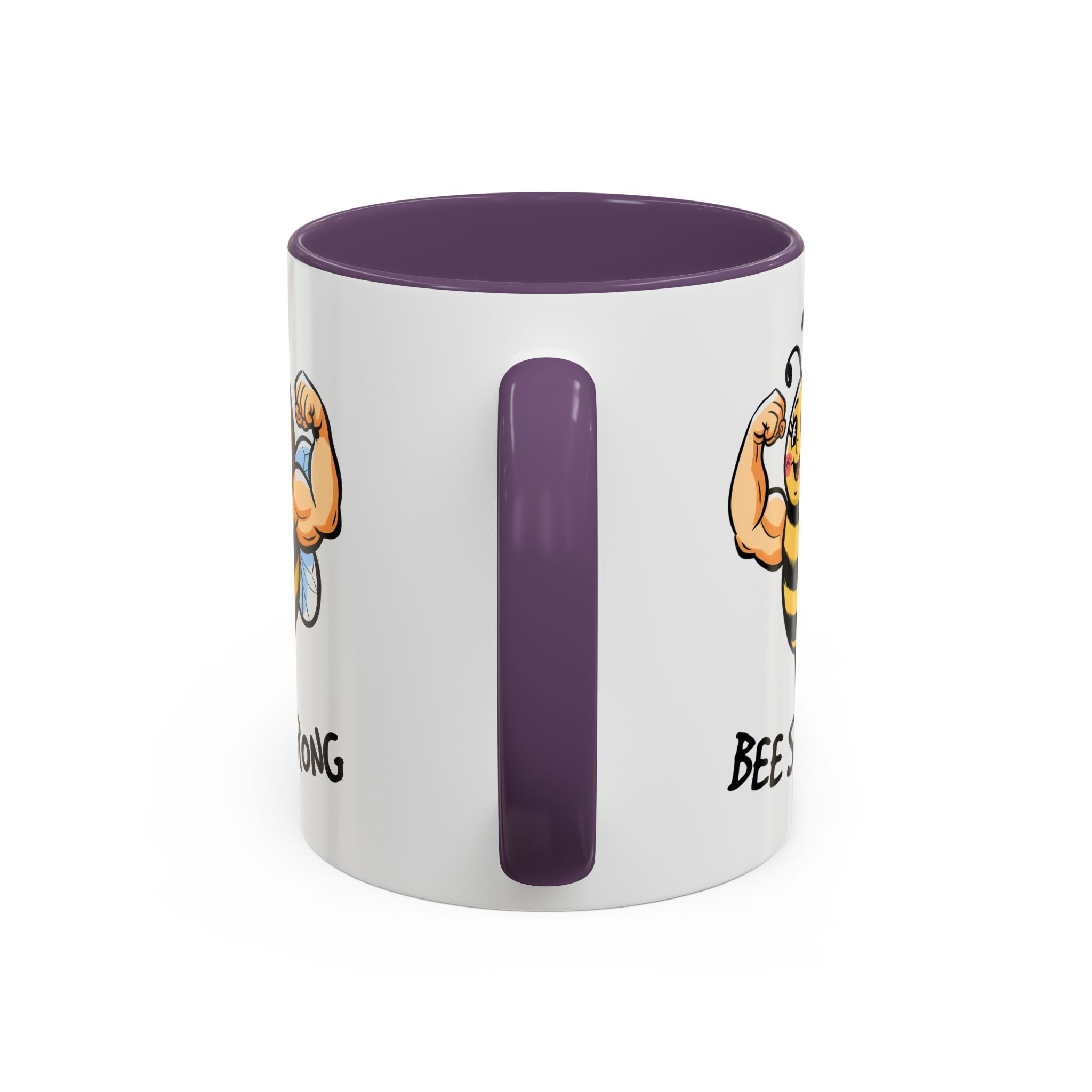 Bee Strong Accent Coffee Mug - Motivational Mug for Strength and mental health