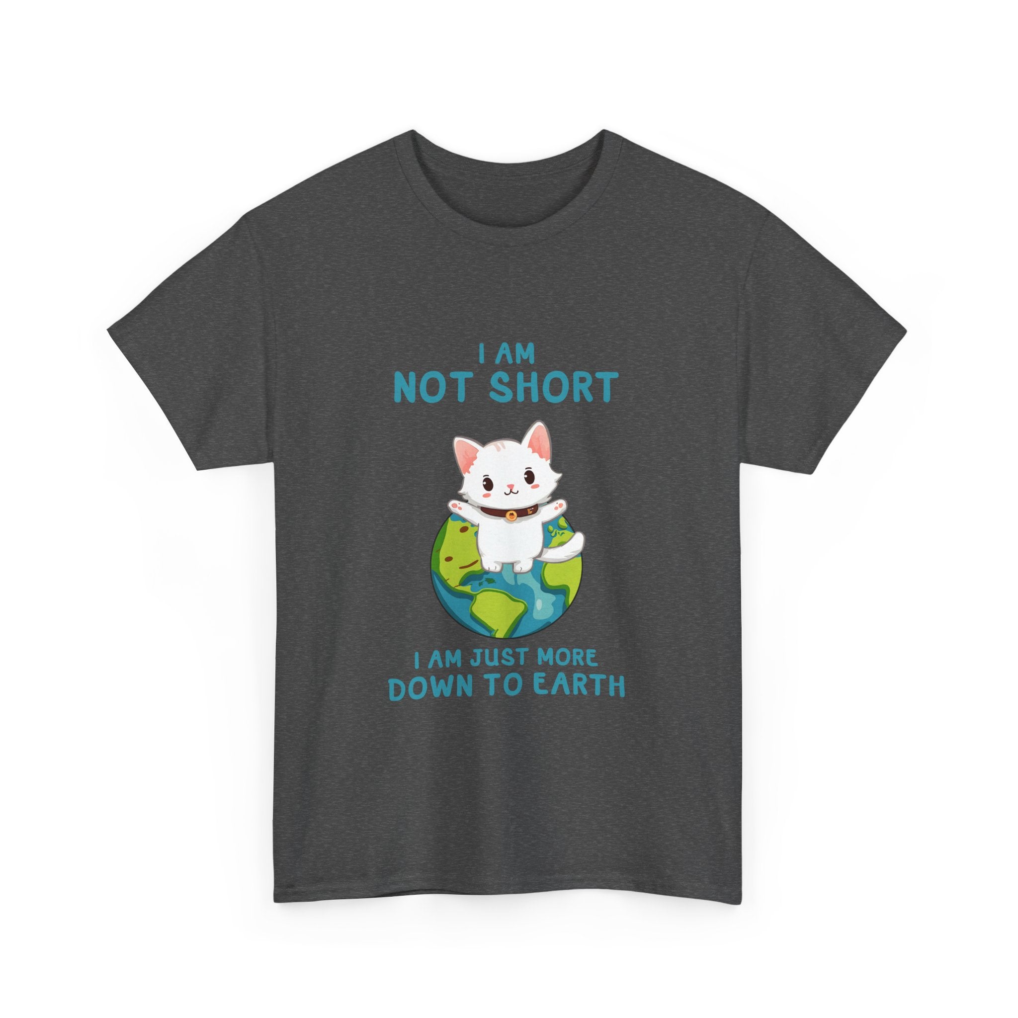 Cute Cat Earth T-Shirt, Funny Tee  Gift for Cat Lovers, Short Awareness Message, Casual Wear, Animal Lover Apparel